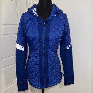 Women's Athleta Rock Springs Quilted Blue Jacket Size Small
